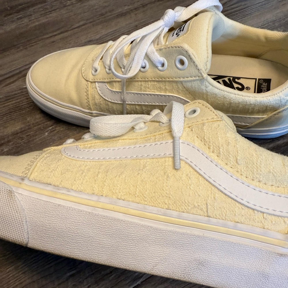 EUC Vans Ward DX Skate Shoes Women Size 9.5 Yellow - Picture 9 of 11